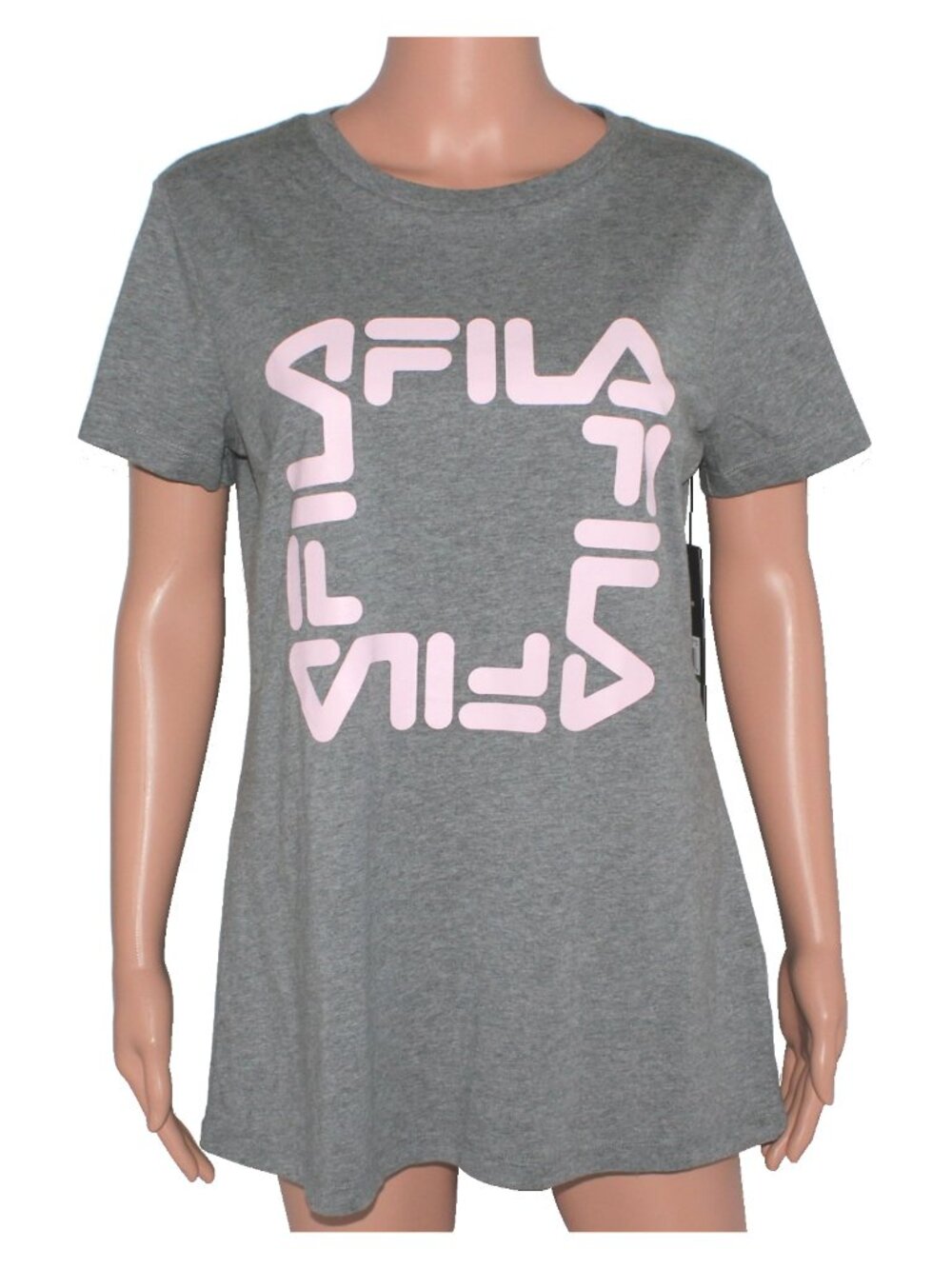 Fila Women's Tomi Crew Neck 100% Cotton Short-Sleeve Large Graphic T-Shirt